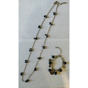 Necklace (Banana Republic) and Bracelet blue/silver women's jewelry